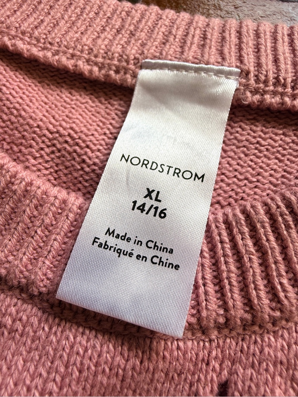 Nordstrom peachy pink eyelet cut out cropper sleeveless 14/16 or small tank